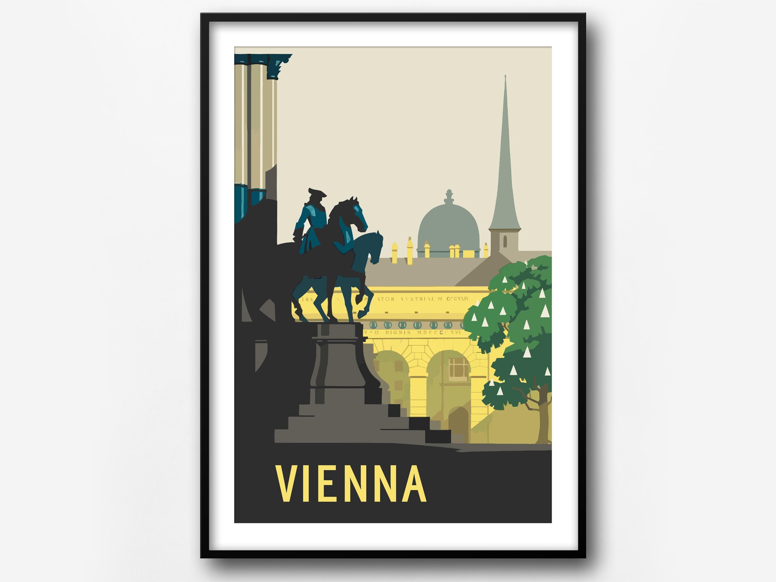 Vienna Travel Print Vienna Vintage City Poster Austria Retro Etsy UK