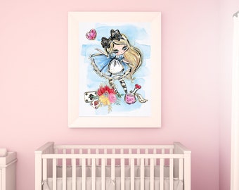 Alice in Wonderland Nursery Prints: Whimsical Girl's Room Decor