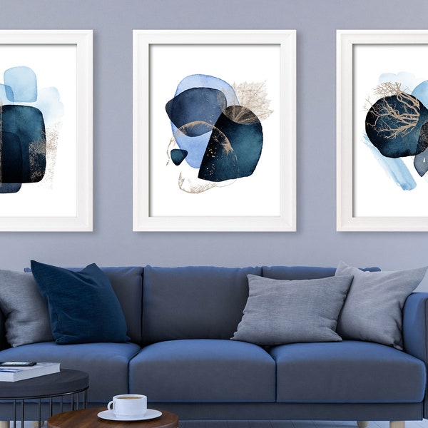 Blue Wall Art Etsy UK