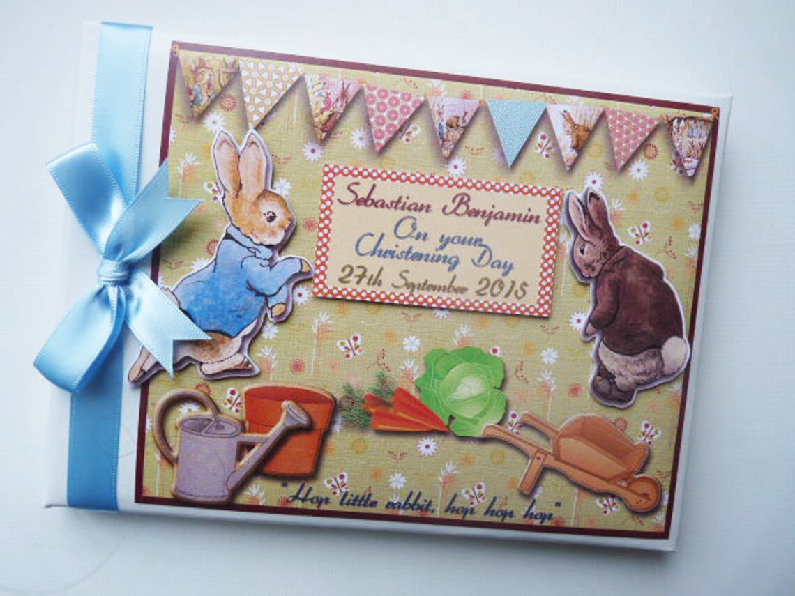 Personalised Peter Rabbit Boys Birthday Guest Book Peter - Etsy UK