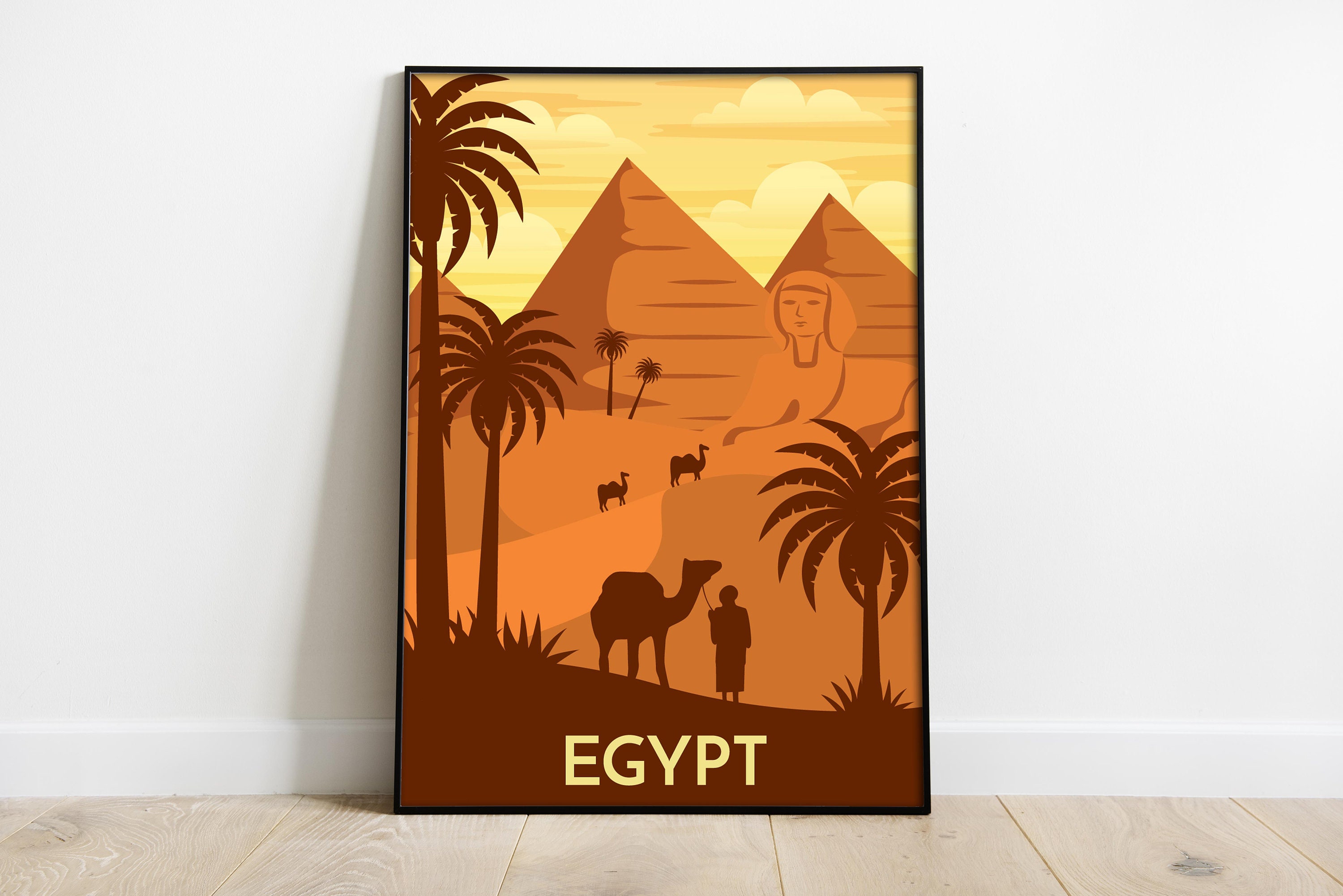 Egypt Travel Print Egypt City Poster Egypt Retro Poster Etsy