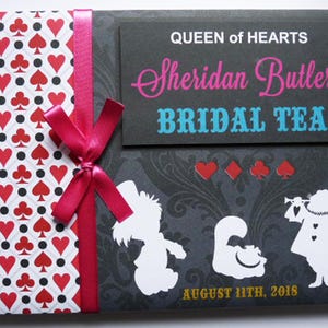 Personalised Alice in Wonderland Hen party guest book, Alice in Wonderland Baby shower guest book, album - any design