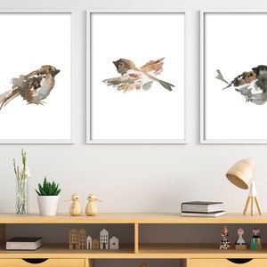 Birds wall prints, Set of Birds Prints, Birds art, Home Decor Wall Art, Bird lover decor, Gift for her
