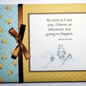 Livre d&#39;or personnalisé classique Winnie l&#39;ourson Baby Shower, cadeau de baby shower, livre d&#39;anniversaire de winnie l&#39;ourson