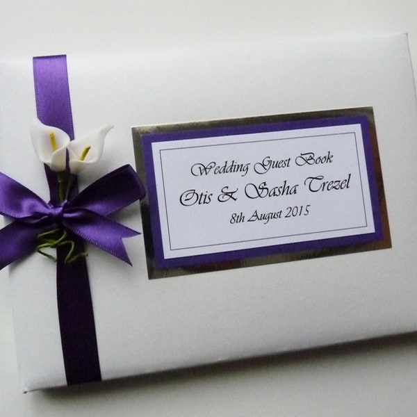 Purple Guest Book Etsy