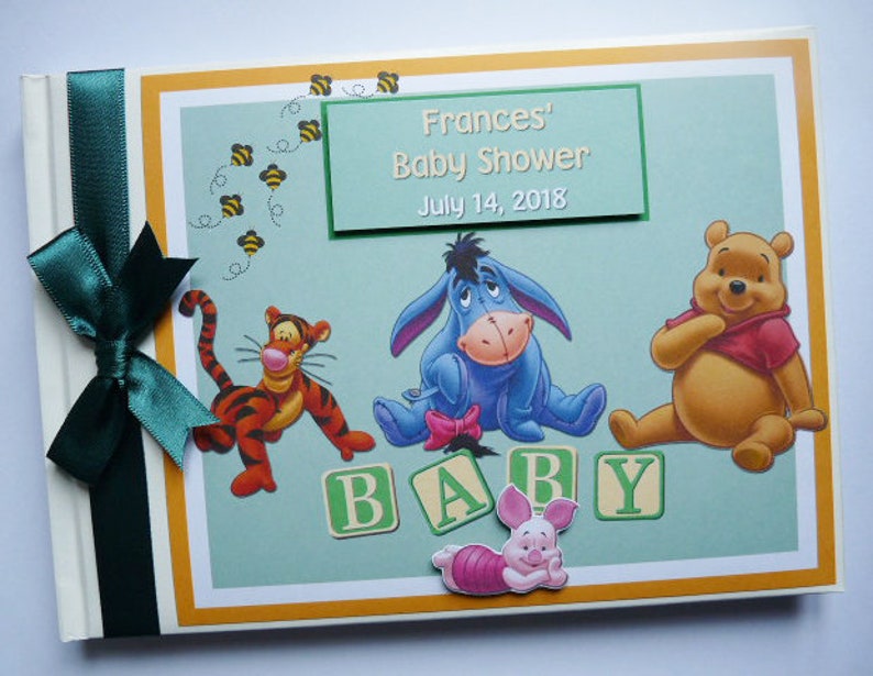 Personalised Winnie the Pooh Baby Shower Guest Book Any Etsy