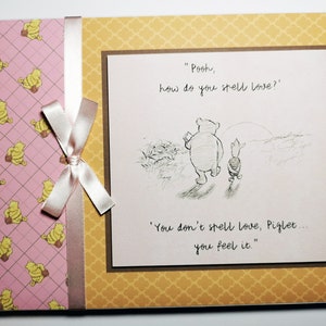 Livre d&#39;or personnalisé classique de baby shower Winnie l&#39;ourson, cadeau de baby shower, souvenir de baby shower, livre d&#39;anniversaire de winnie l&#39;ourson