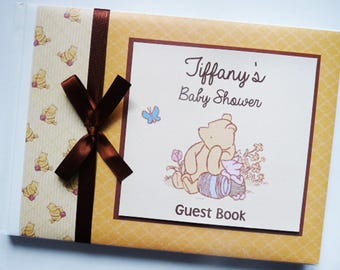 Gepersonaliseerde Winnie de Poeh-babyshower-gastenboek - elk ontwerp