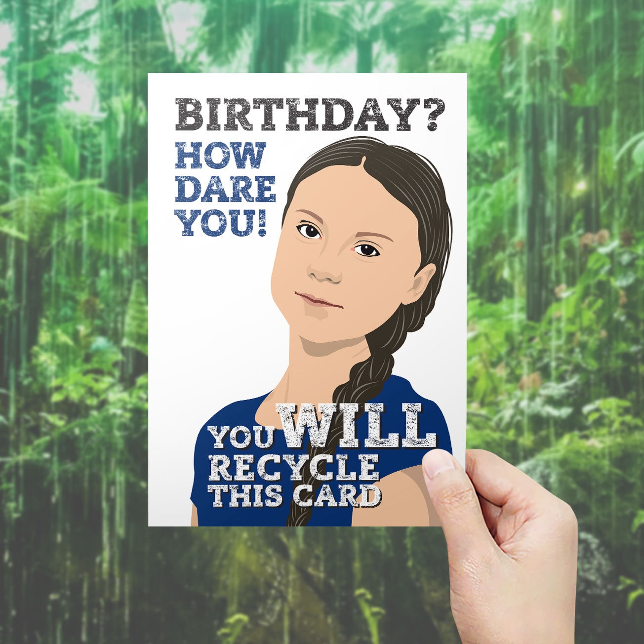 Greta Thunberg Birthday Card - Etsy