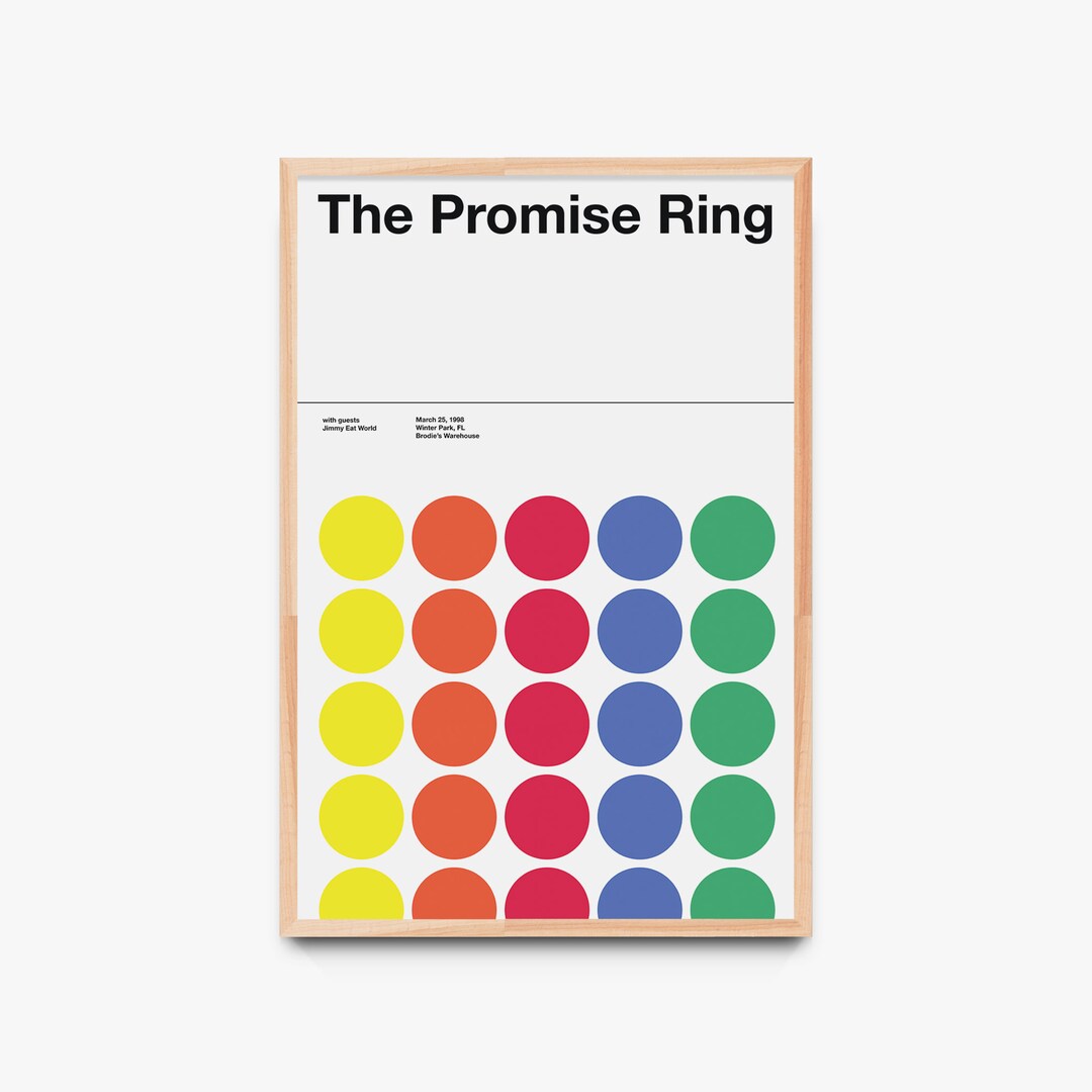 The Promise Ring gig Poster Print Modern / Swiss Style Etsy