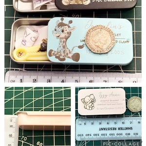 Baby hospital bracelet/umbilical cord and clamp tin/umbilical cord tin/new baby keepsake tin/new baby tin/new baby keepsake box