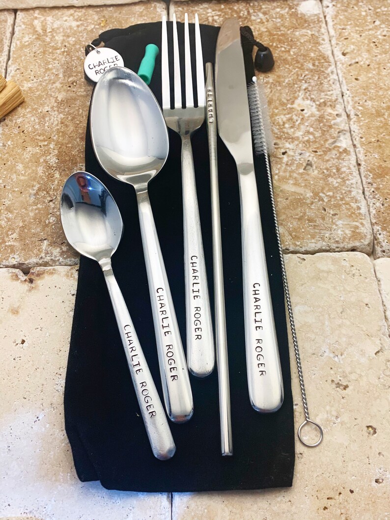 Adult cutlery set personalised cutlery personalised Etsy