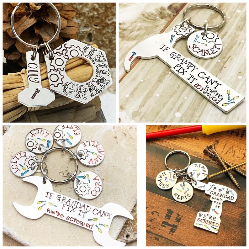Fathers Day Key RingHammer KeyringSpanner KeyringDrill Etsy