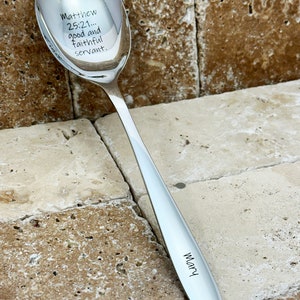 Large serving spoon / extra large dessert spoon / personalised and engraved / custom wording / engraved serving spoon / novelty gift / funny