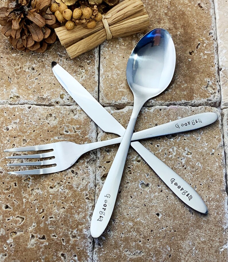 Personalised childrens cutlery setcutlery set with zip Etsy