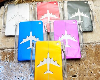 Engraved Stainless Steel Luggage Tag: Custom Suitcase Tag, Travel Gift