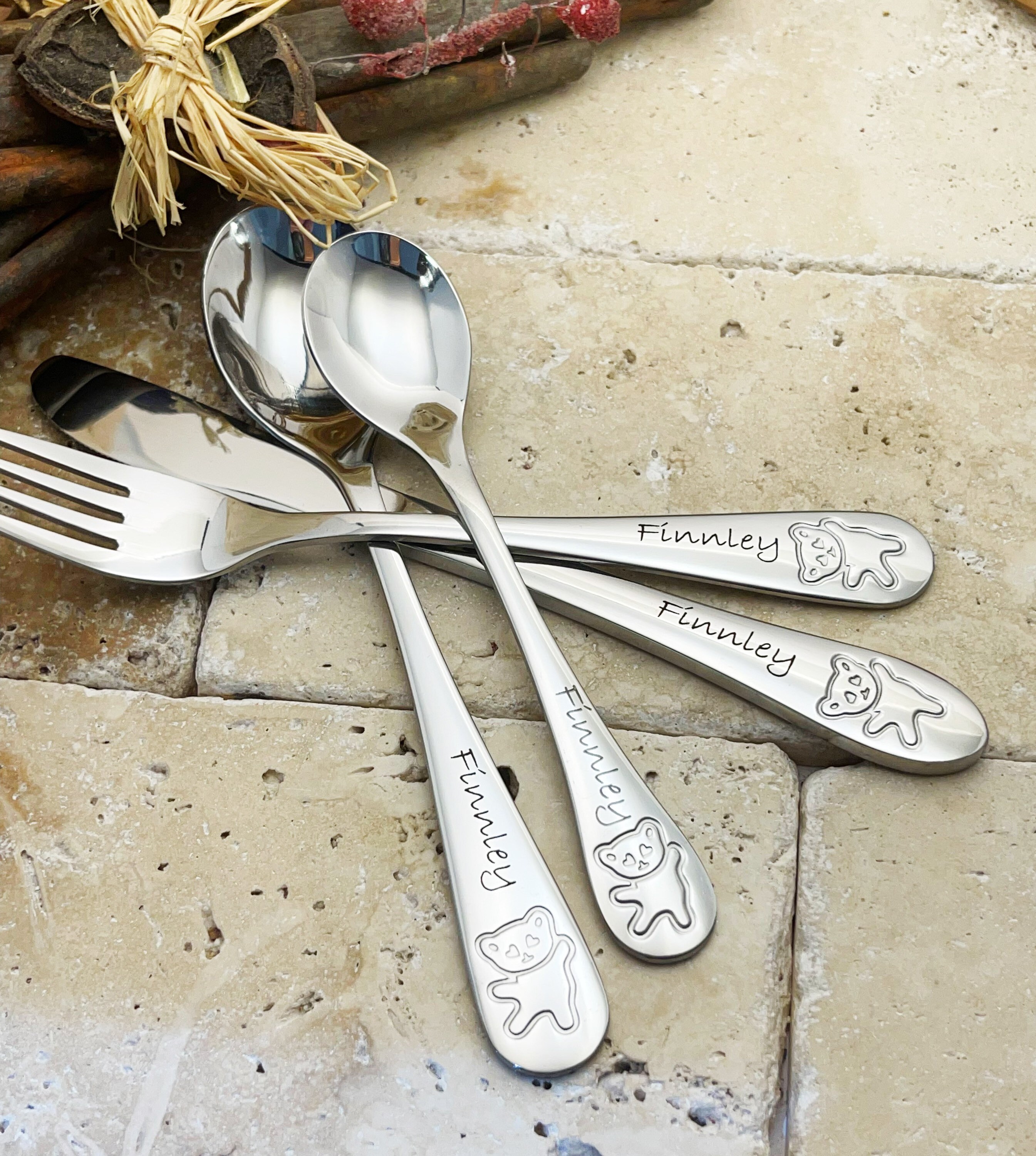 First Cutlery Set.Christening Gift. Toddlers Cutlery Etsy