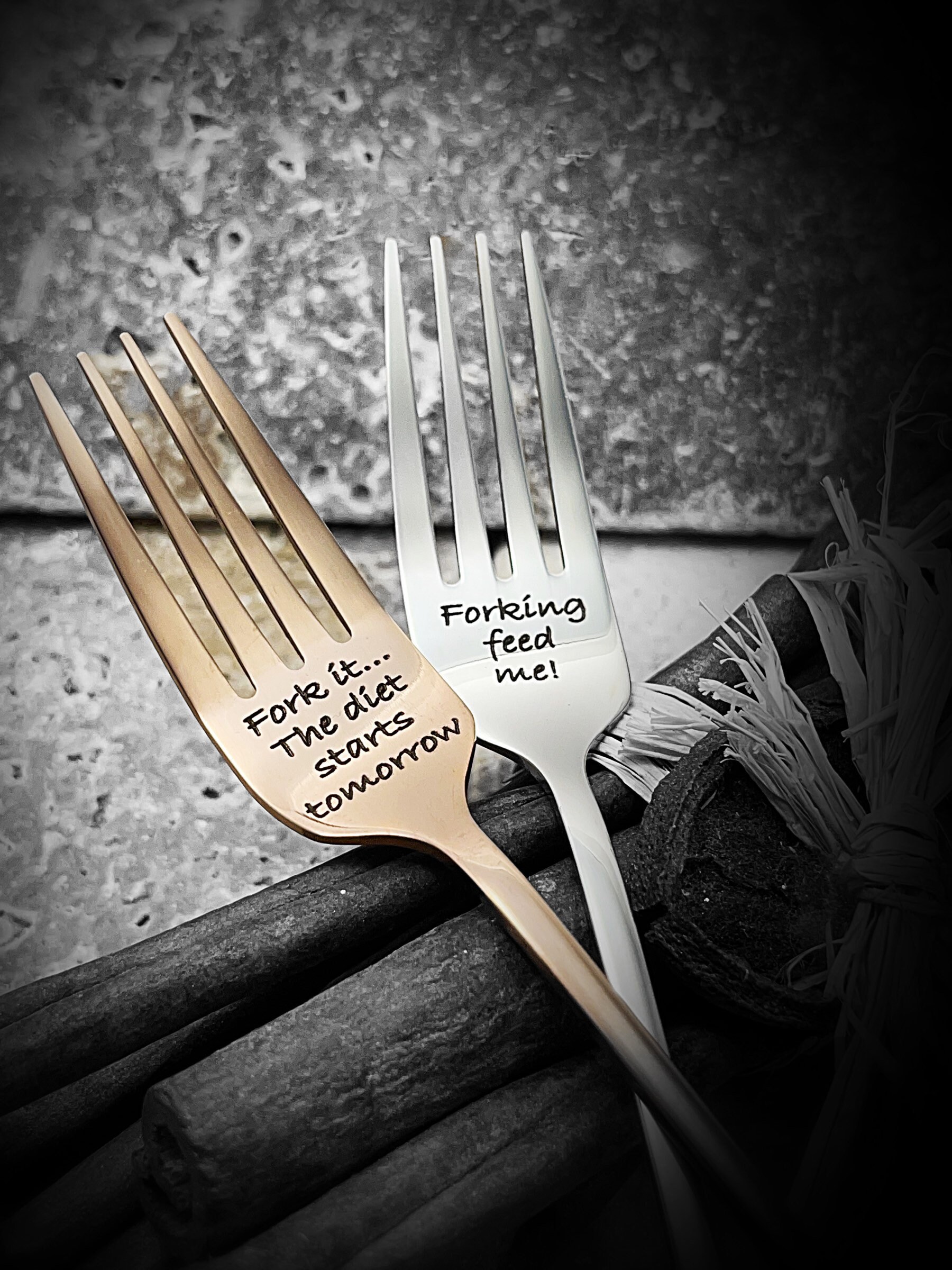 Diet Fork Funny Fork With Diet Quote Fork Dieting Etsy UK