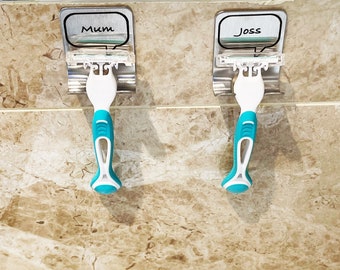 Personalized Stainless Steel Razor Hook: Engraved Razor Holder