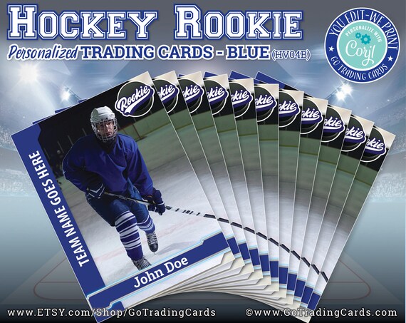 Hockey Team Personalized Hockey Trading Card Template Print | Etsy France