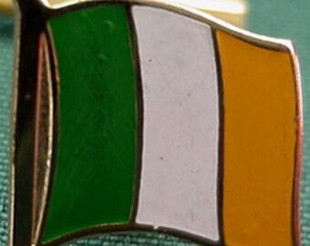 Irish Flag Gold Tie Tack