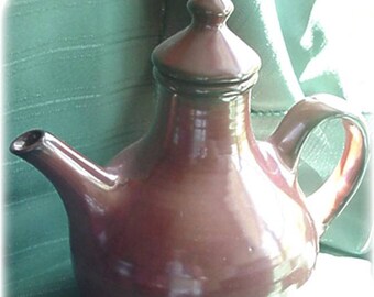 Sundo, Brown Glazed Stoneware Coffee Pot - Tea 1970's