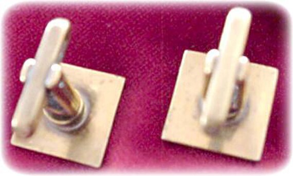 Square Brass Cufflinks, Hickok - image 4