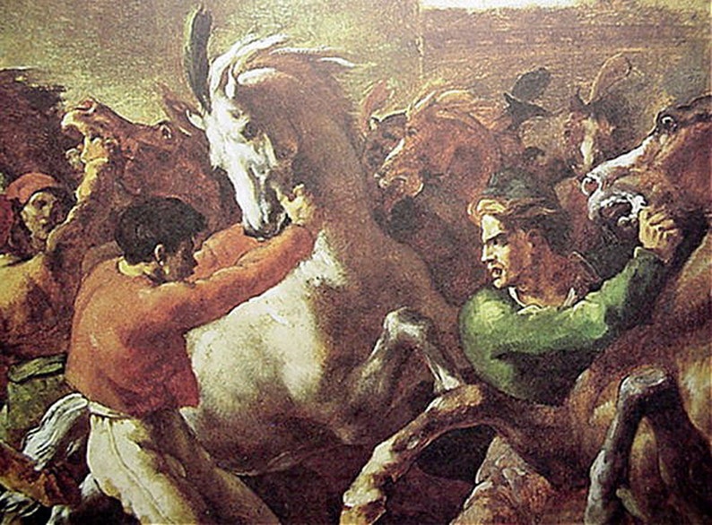 Art Reproduction Print The Riderless Horse Race Le Depart Theodore Gericault