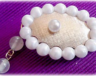 Pearl Clasp and Chained Sweater Clip