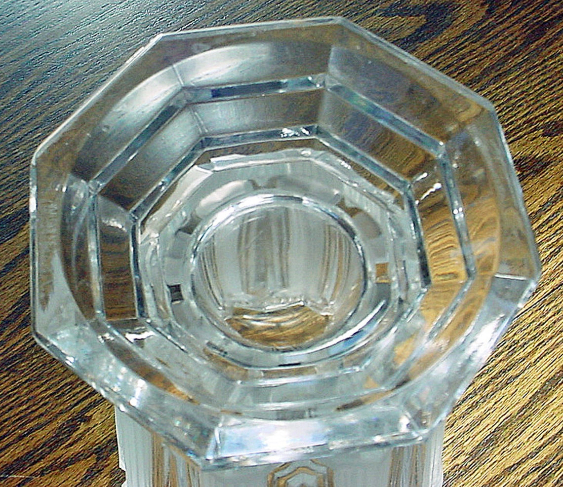 Genuine Lead Crystal Vintage Vase West Germany Roman Columns Etsy