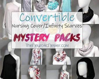 SALE Mystery pack infinity scarf set of 2, 3 or 5 grab bag scarves handmade sale liquidation clearance mom mother wife sister woman