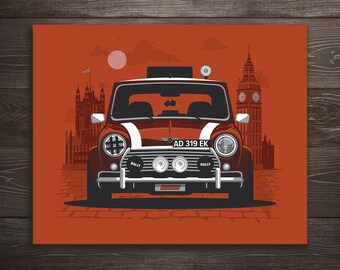 Mini Cooper Screen Print