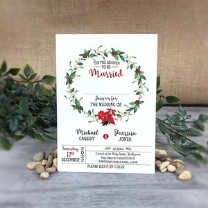 Winter / Weihnachten Themen Hochzeitseinladung