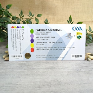 GAA Themed Wedding Invitations image 1