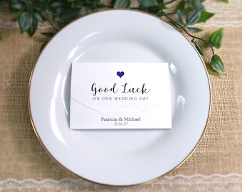 Personalized Wedding Favor Scratch Card Holder, Lottery Ticket Envelope - Good Luck Wallet
