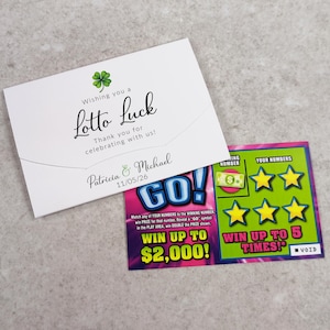Porte-cartes à gratter trèfle idéal pour les cadeaux de mariage à gratter