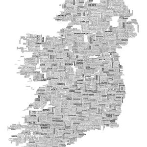 Mapa tipográfico de Irlanda (Descarga digital)