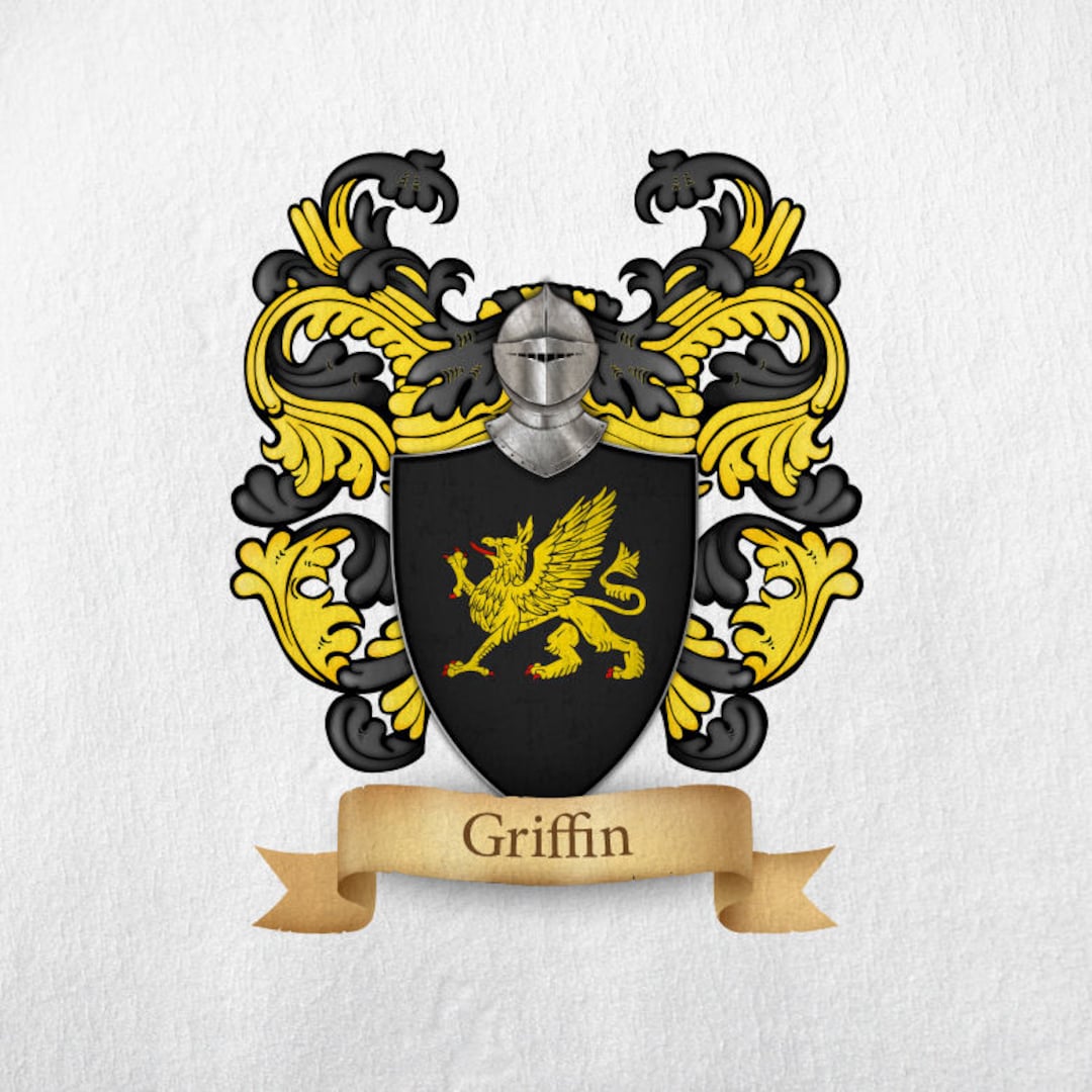 Griffin Family Crest Print Etsy
