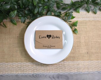 Lottery Ticket Scratch Card Envelope for Wedding Favors - Love and Riches Wallet