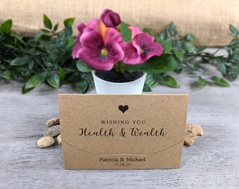 Personalized Wedding Favor Scratch Card Holder: Lottery Ticket Wallets