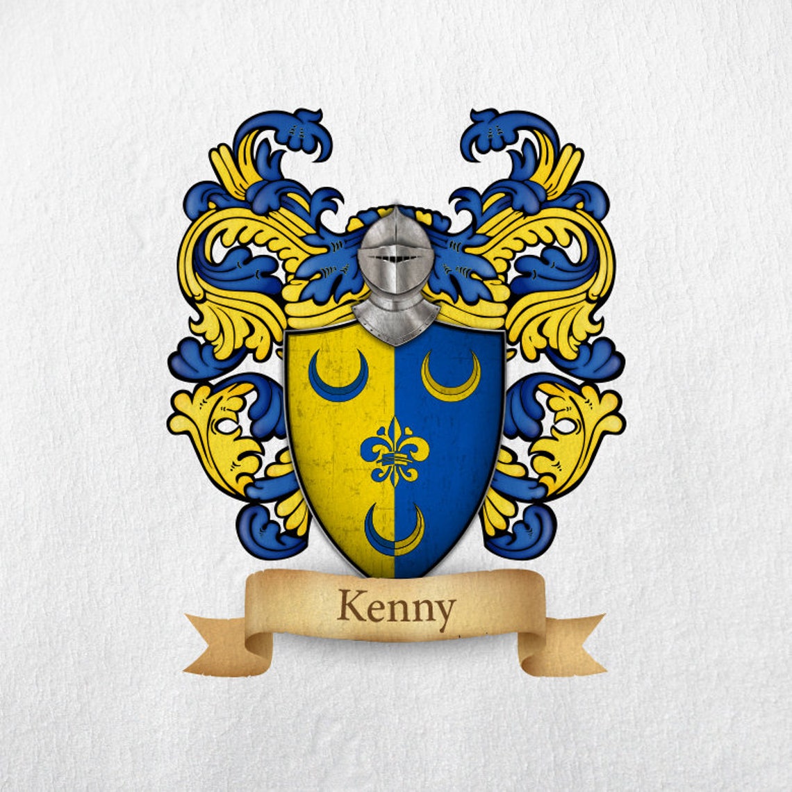 Kenny Family Crest Print Etsy