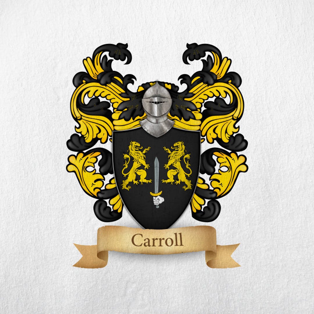 Carroll Family Crest - Print - Etsy