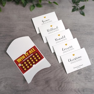 Porte-cartes à gratter : cartes d&#39;escorte avec nom de lieu