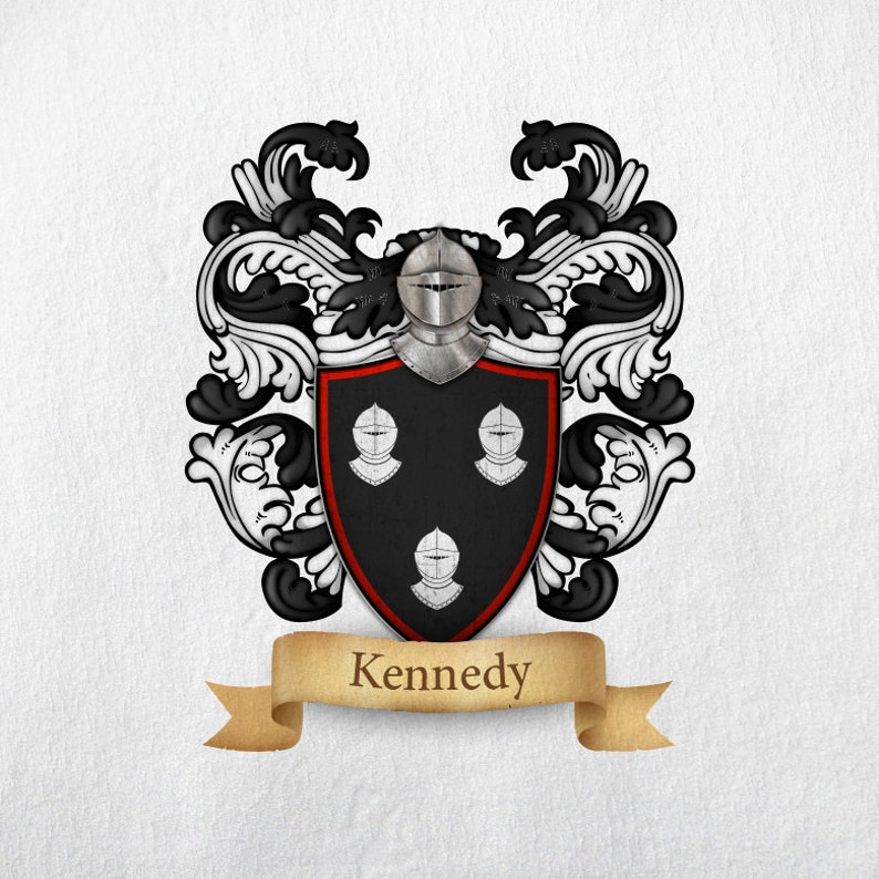 Kennedy Family Crest Print Etsy