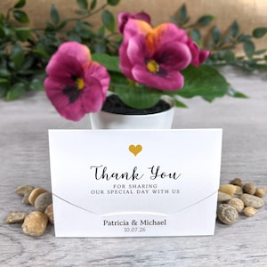 Personalized Wedding Favors: Scratch Card Holder for Lottery Tickets
