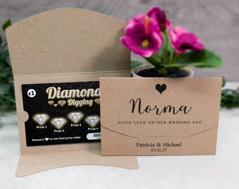 Personalised scratch card place name wallets
