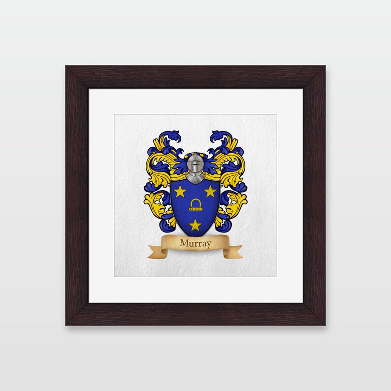 Murray Family Coat of Arms Framed Print. Etsy