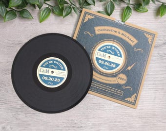 Record/Music Themed Invitations