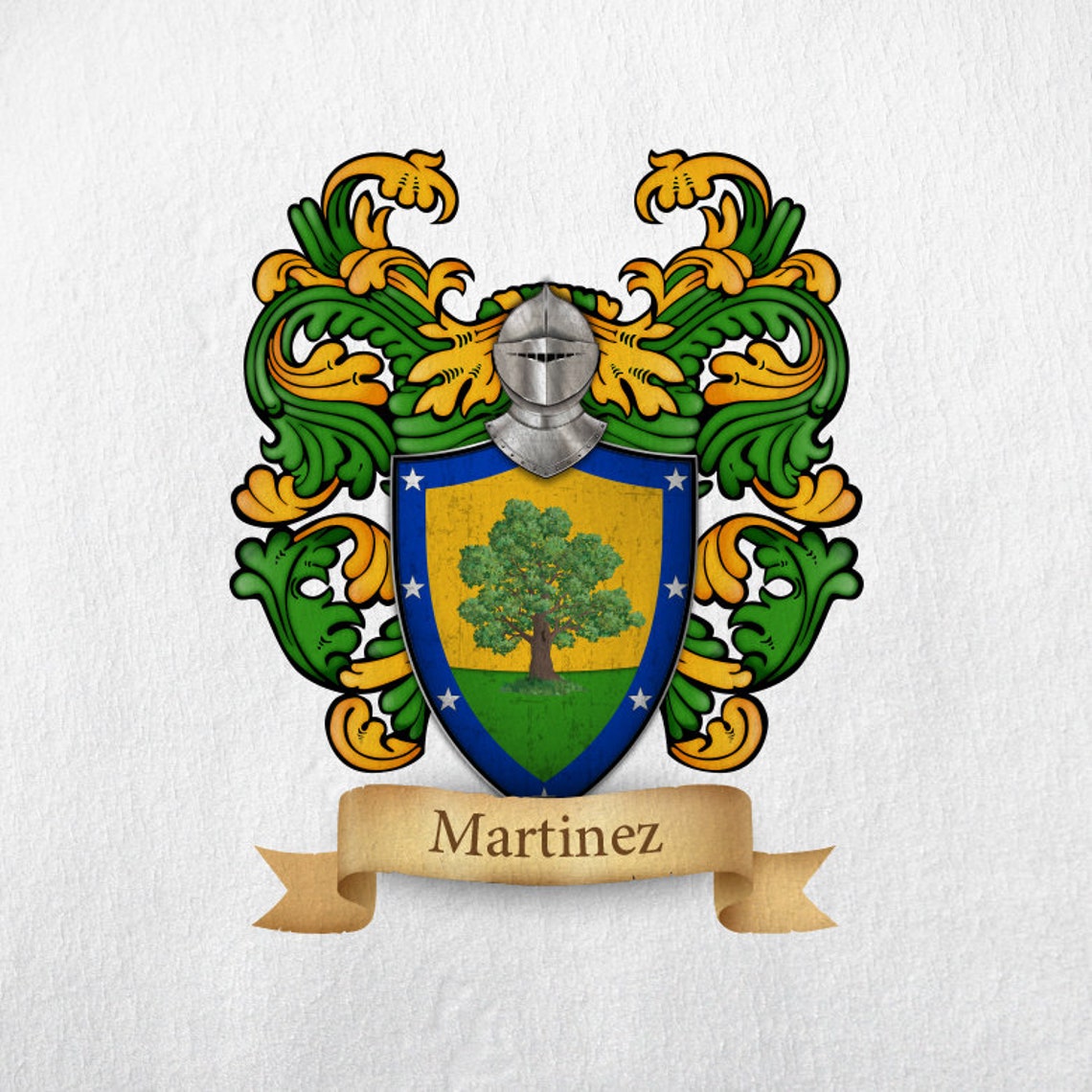 Martinez Family Crest Print Etsy