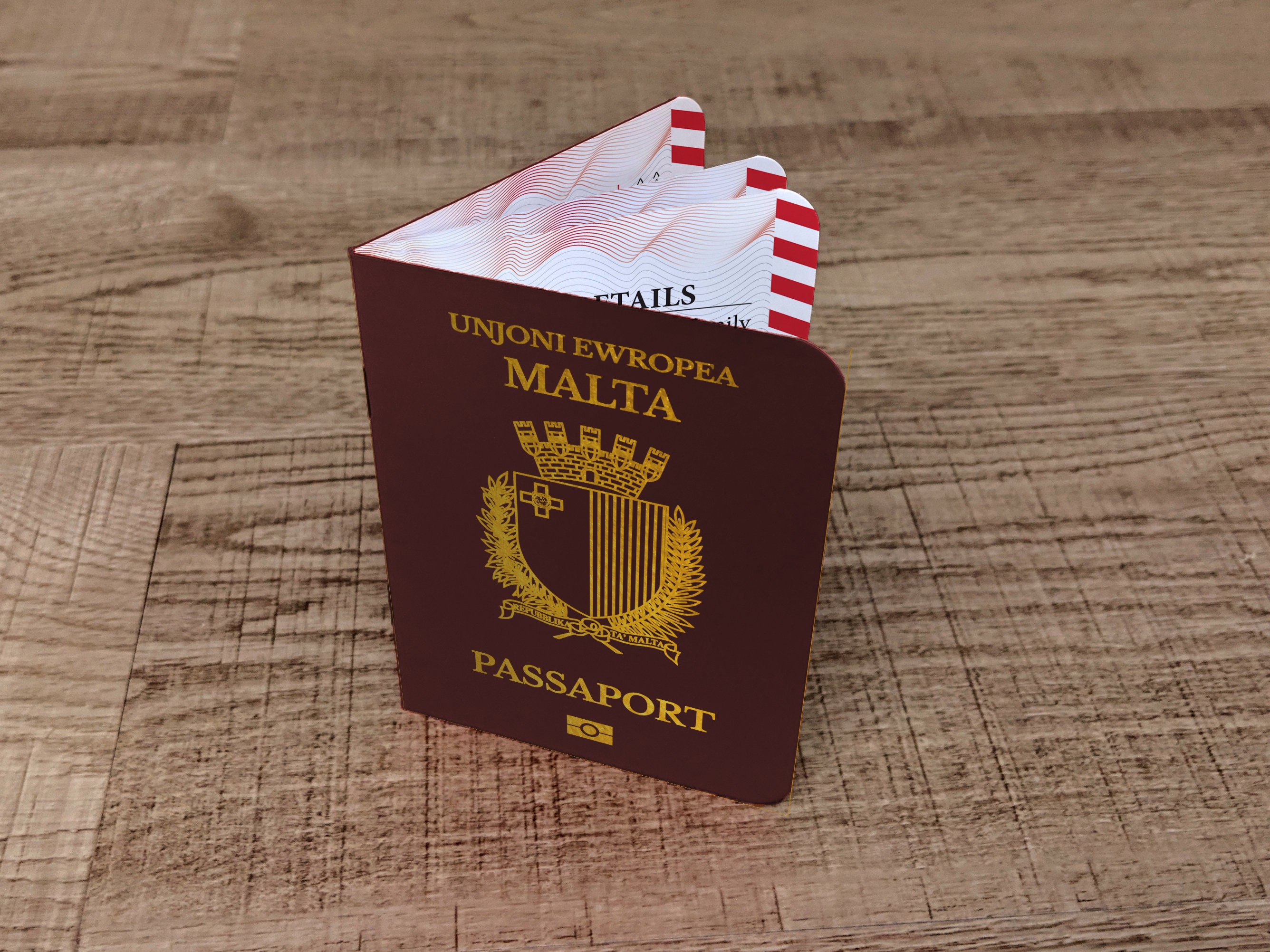 Malta Passport Invitation Etsy